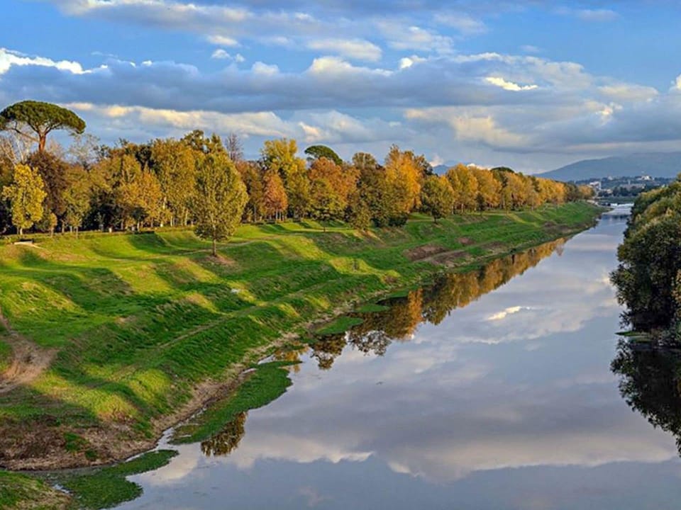 Natural Landscape, Reflection, Nature, Sky, Water, River, Cloud, Bank, Tree, Waterway