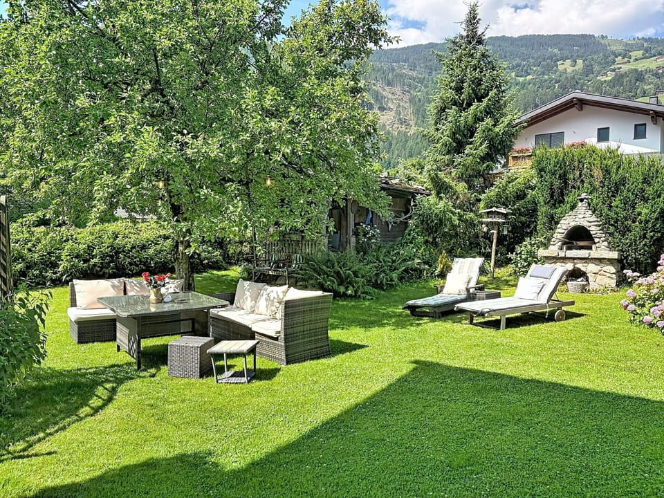 Garden, Shrub, Landscape, Furniture, Outdoor Furniture, Mountain Range, Lawn, Groundcover, Landscaping