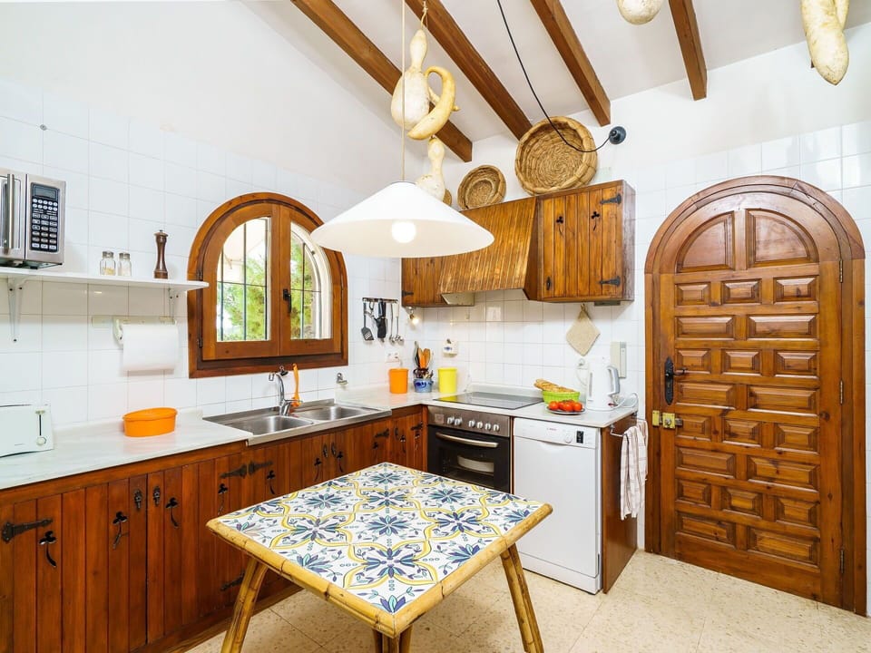 Room, Property, Furniture, Ceiling, Interior Design, Yellow, Kitchen, Building, Countertop, House