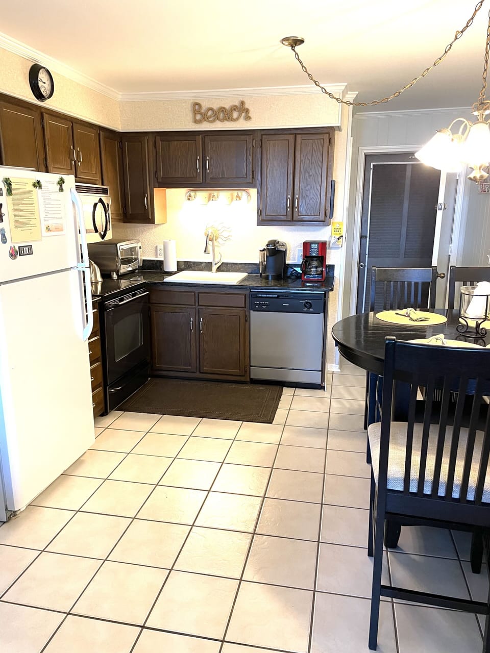 Fully equipped roomy kitchen and large table for dining