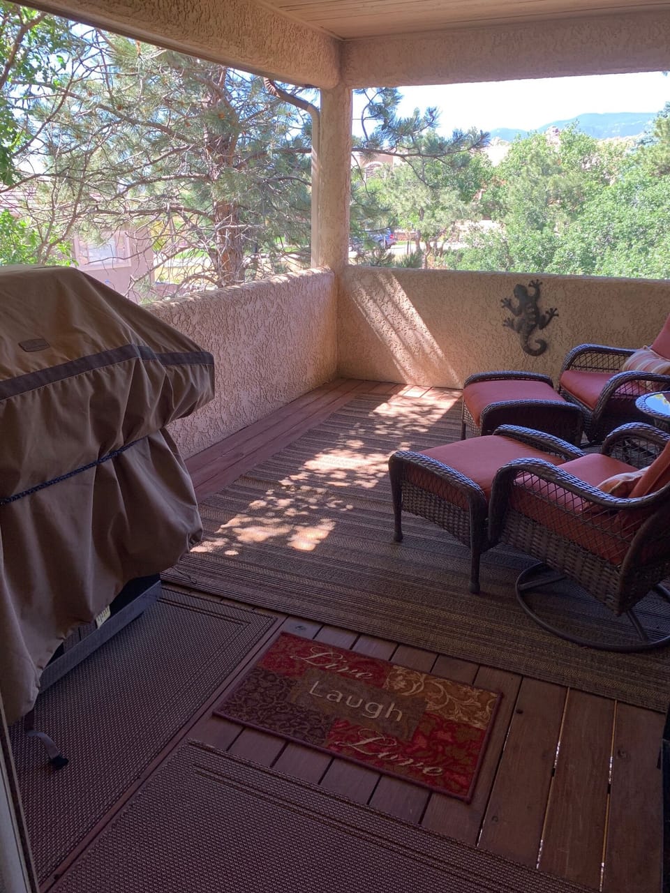 Covered Deck off Formal Living Room (Patio furniture / BBQ Grill)