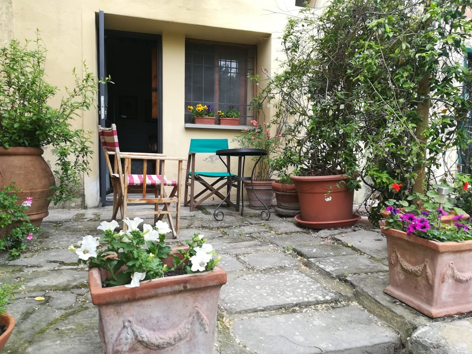 Private terrace and entrance to La Stalla