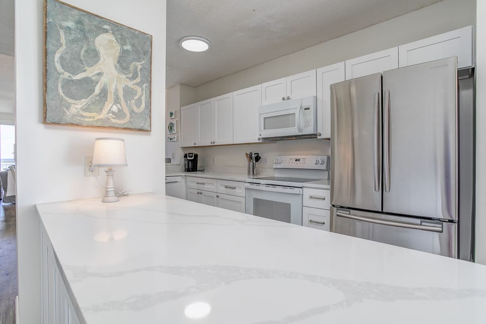 Kitchen Cabinets with new Quartz countertops 