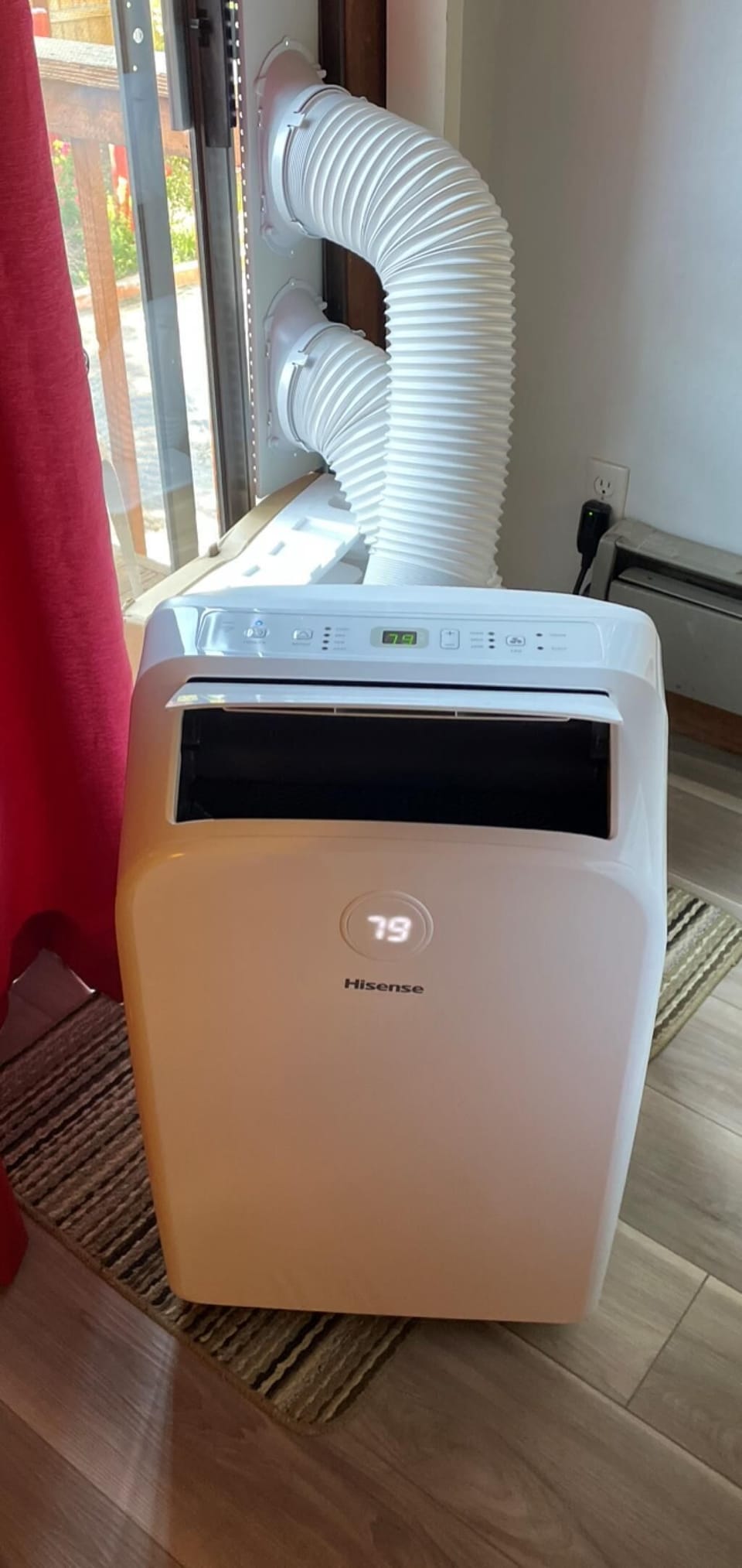 Summertime Room Air Conditioner for  550 feet.  The Suite is 500 feet. 