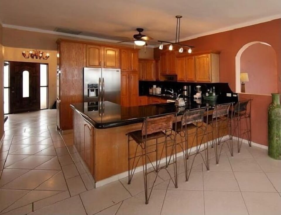 Kitchen with granite countertop