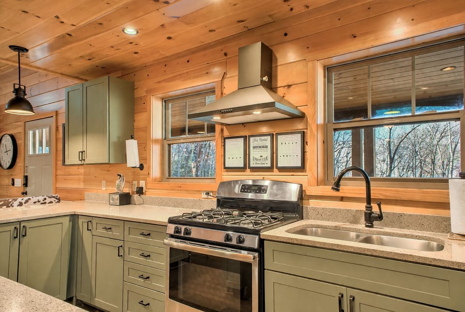 Kitchen is outfitted with a Gas Range