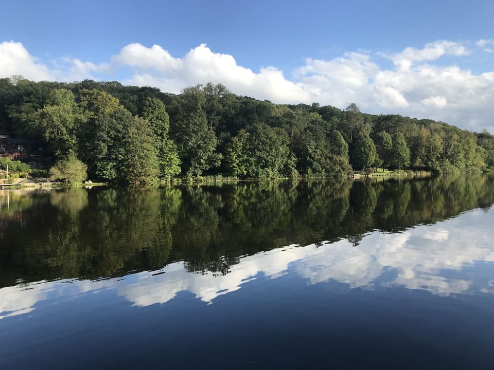 View from the dock on a clear fall day