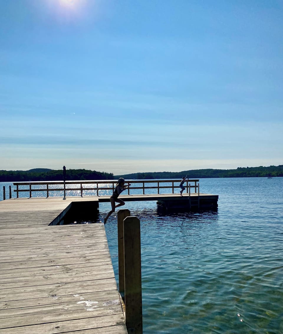 Fun at the public dock