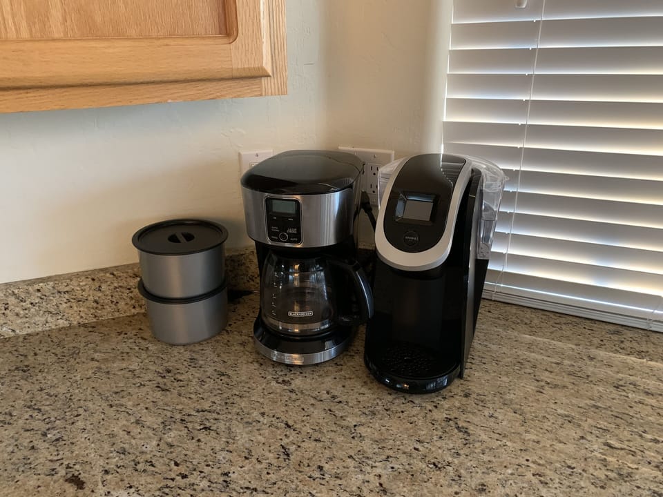 Your choice; brew or Kurig