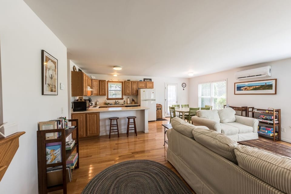 living room and kitchen