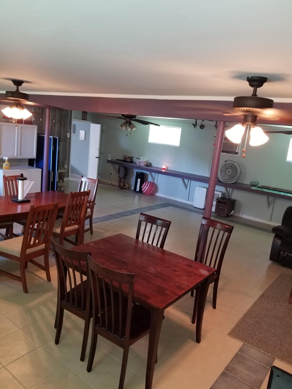 Main living area LOOK how big this space is, Includes kitchen, dining, living.