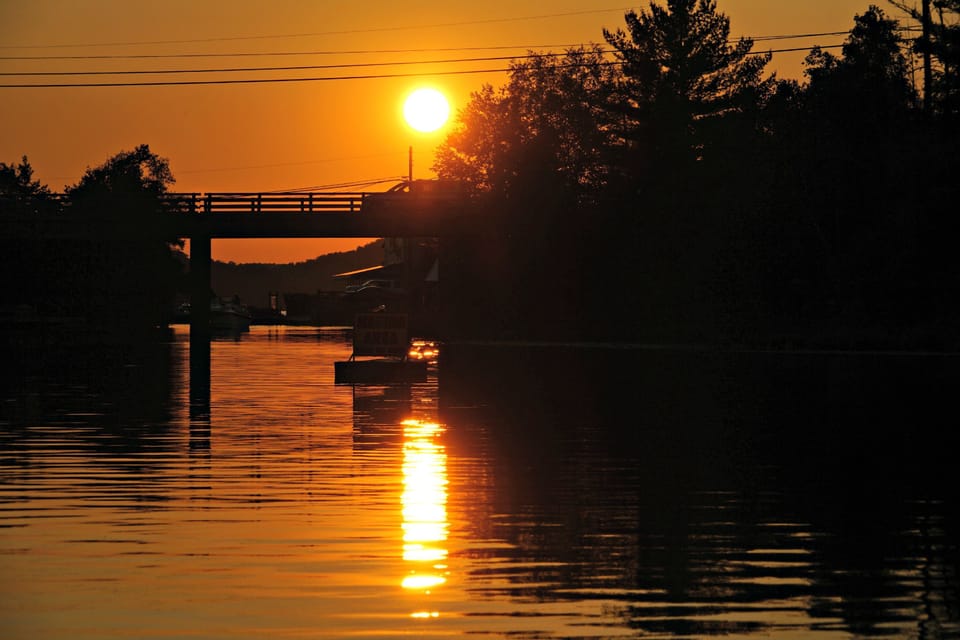 Sunset on Clam River and Lake -- different every evening
