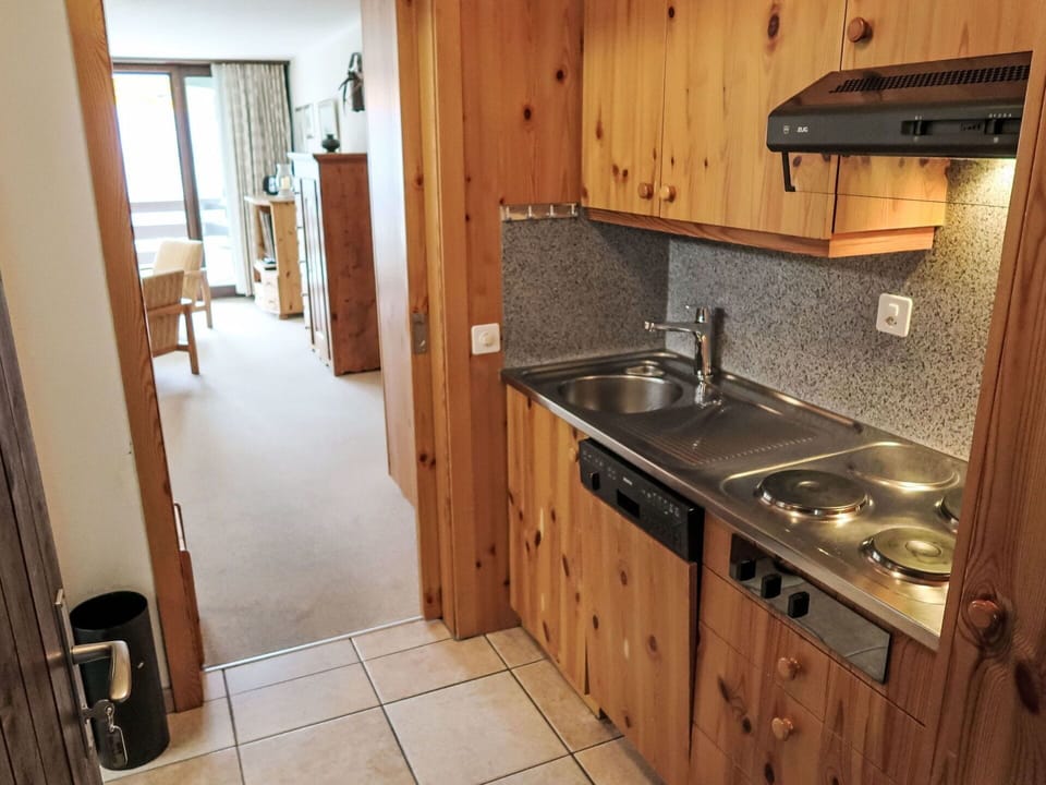 Brown, Cabinetry, Property, Countertop, Sink, Kitchen Sink, Tap, Plumbing Fixture, Wood, Kitchen Stove