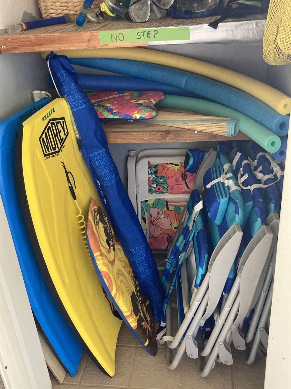Lanai Closet Beach Equipment