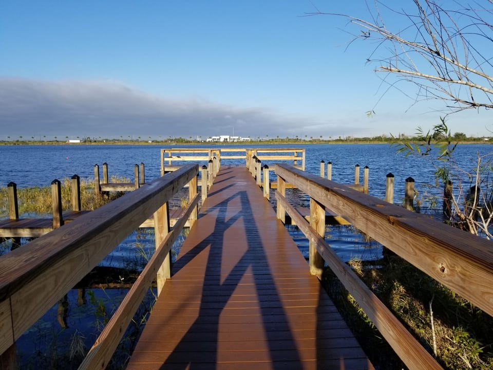 Tower Lake with fishing pier 