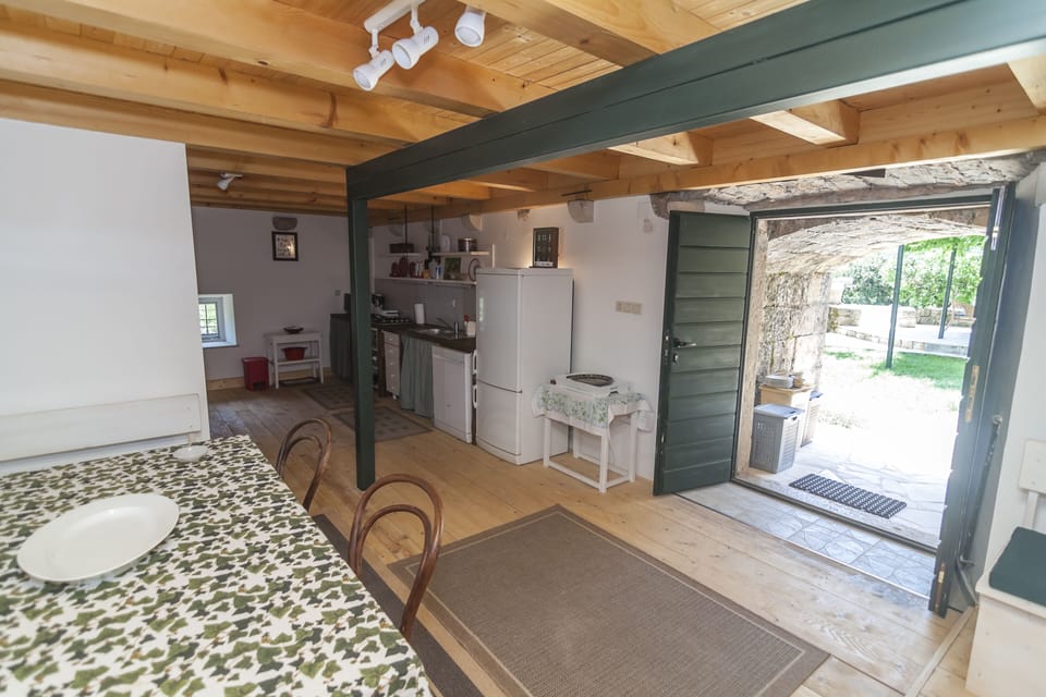 View of the courtyard from the summer kitchen