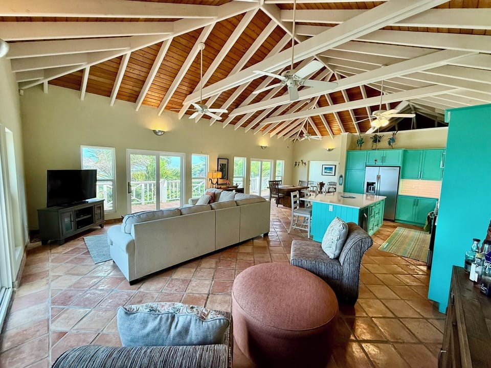 Living Room and Kitchen Areas with a view