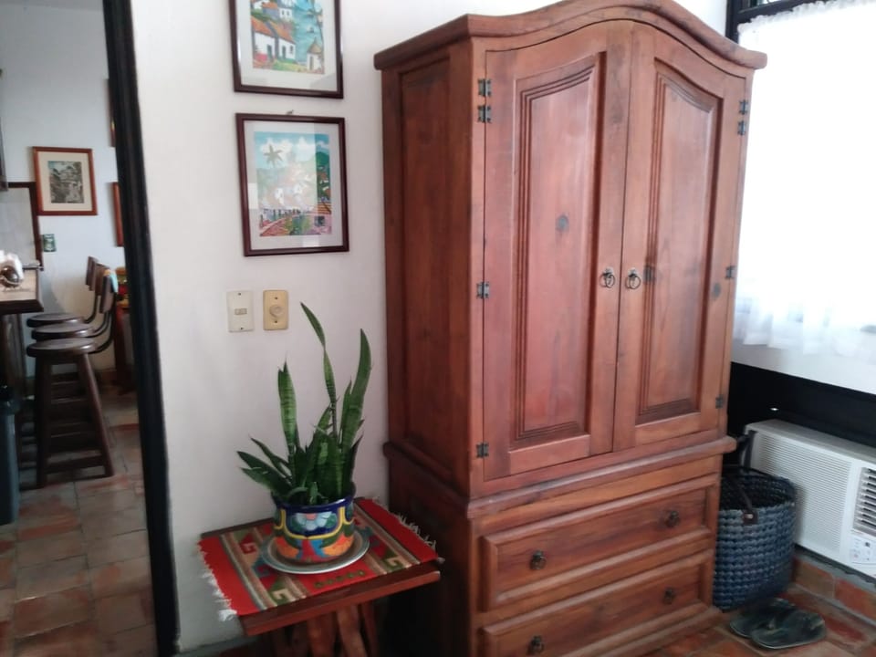 Armoire in bedroom