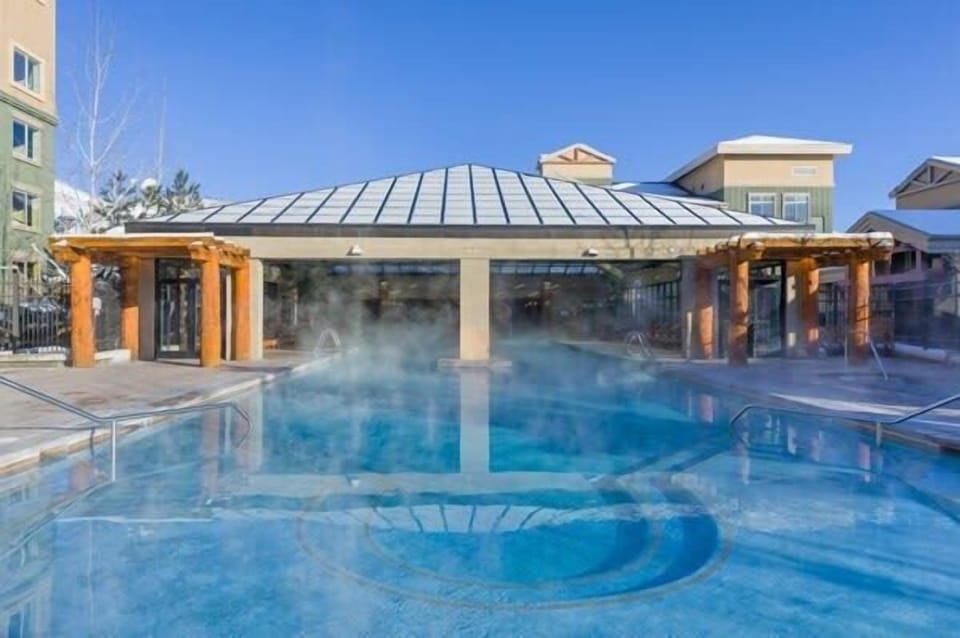 Huge indoor/outdoor heated pool