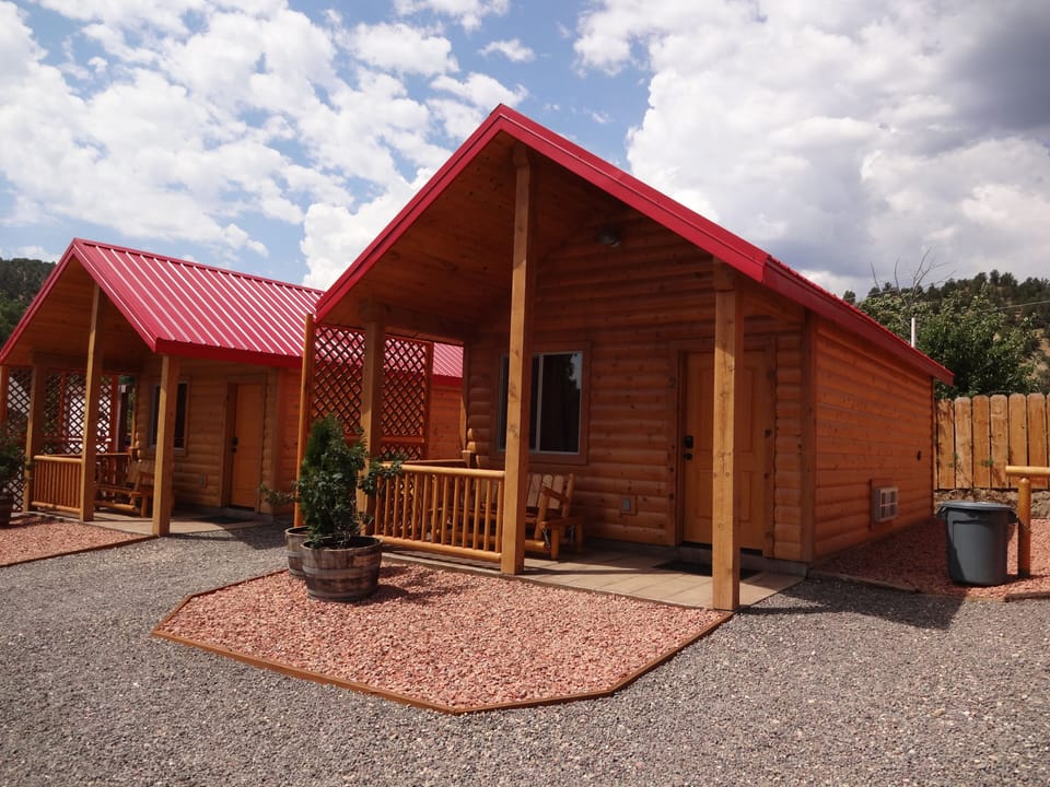 Outside our cabins!