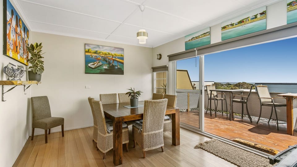 Dining area looking out to balcony 