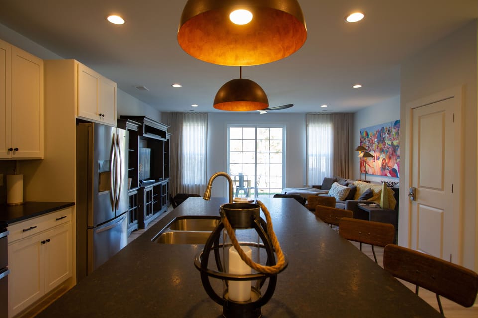 Looking into the Main Living area. Patio outside for grilling out as well. 
