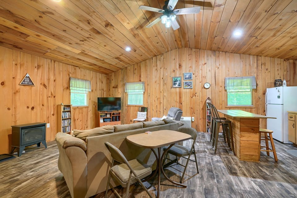 living room with game table