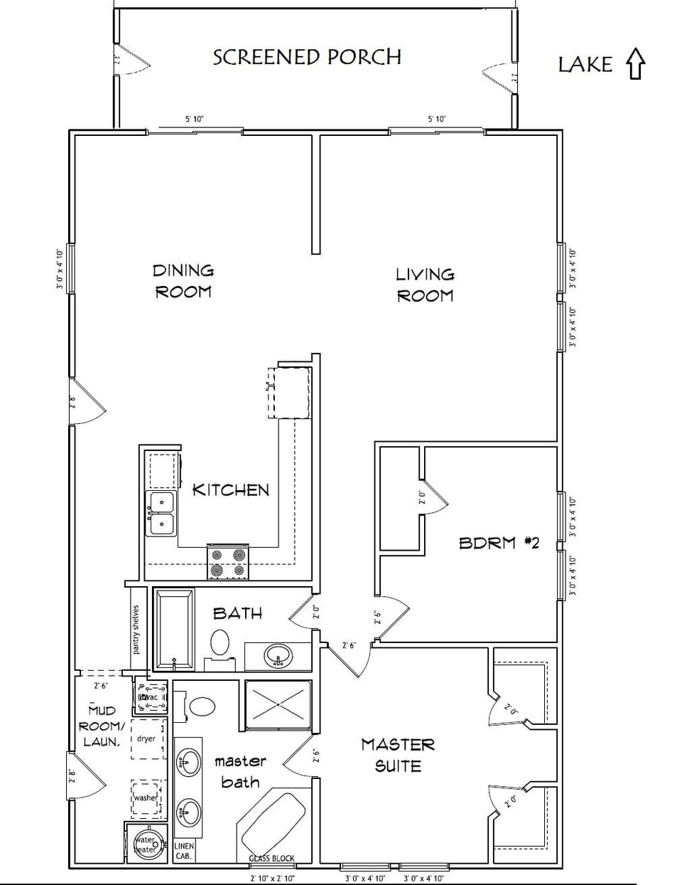 Floor plan of the cottage
