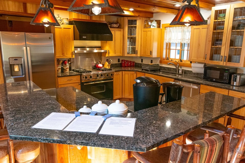Fully stocked Gourmet Kitchen