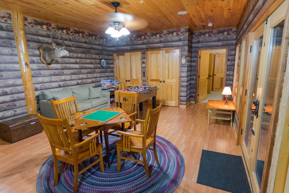 Game Room with Foos Ball, Board games, Full Sleeper Sofa
