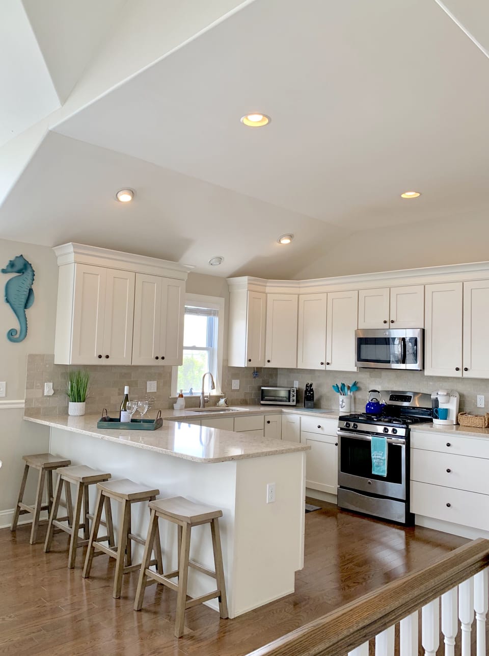 Kitchen and Island area with seating for 4