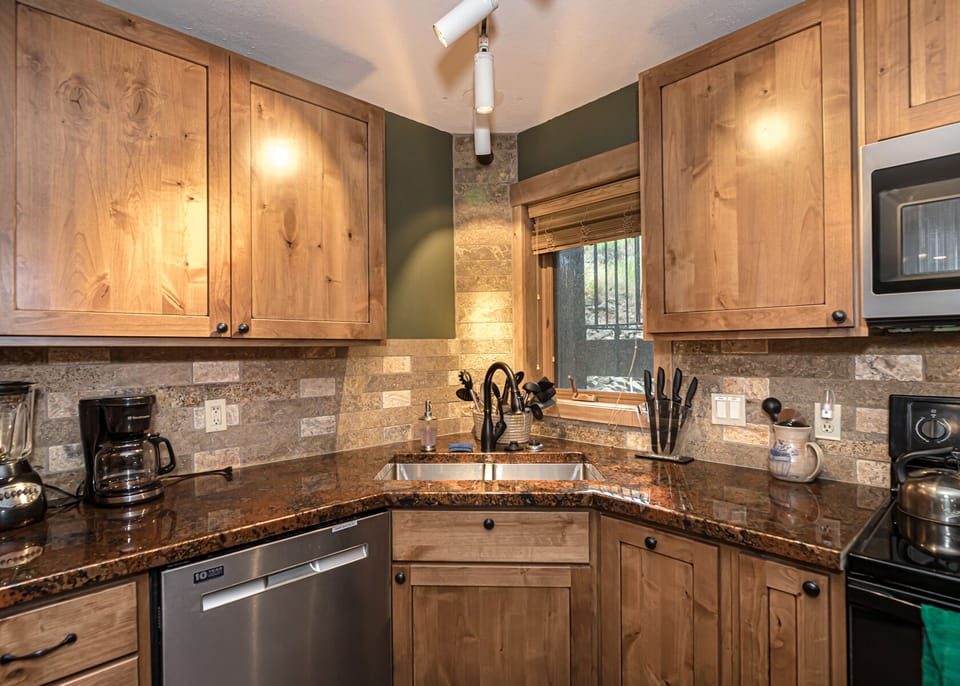 Outstanding updated kitchen with copper counter tops.  Enjoy! 