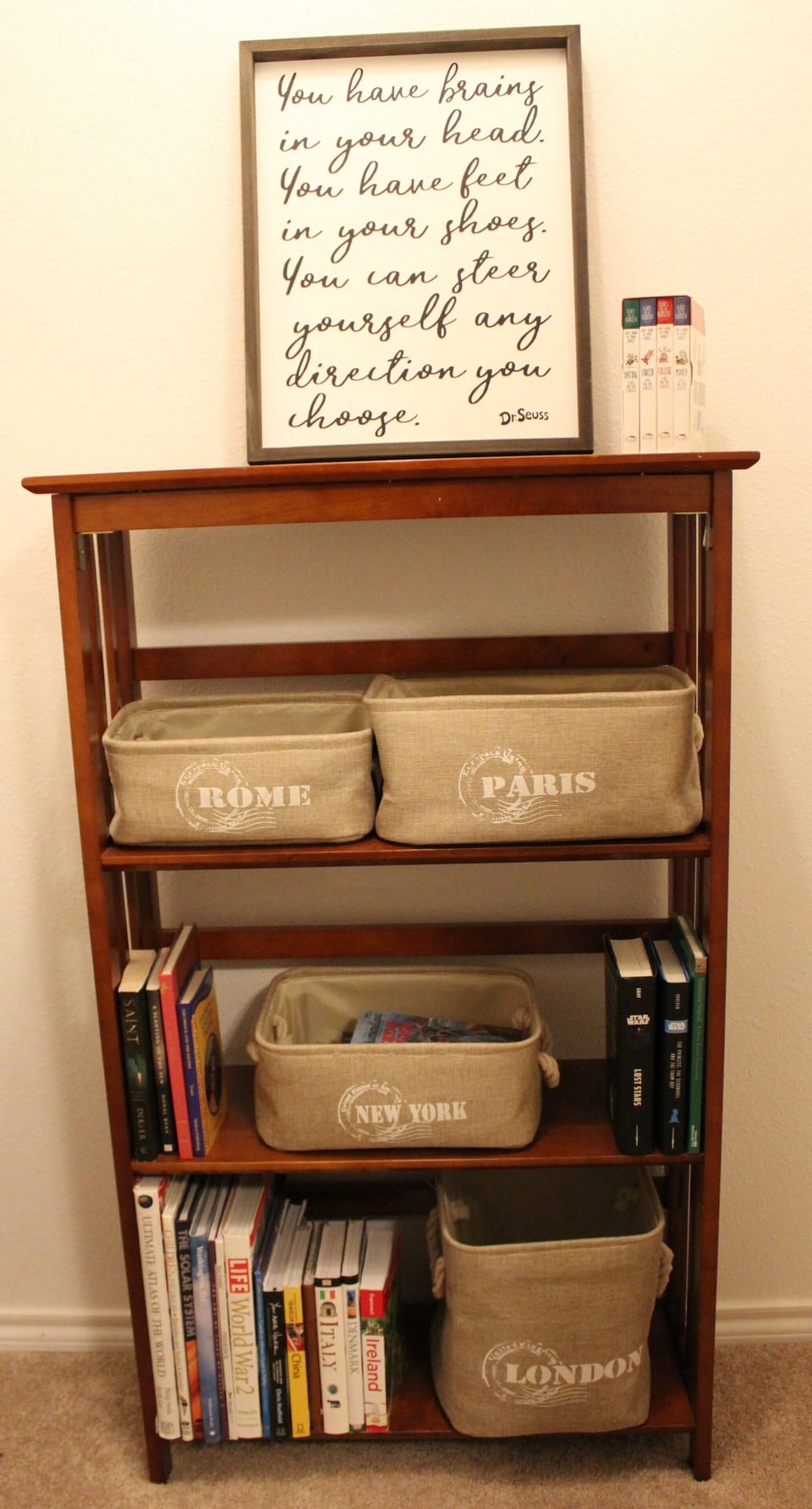 Books in every nook.