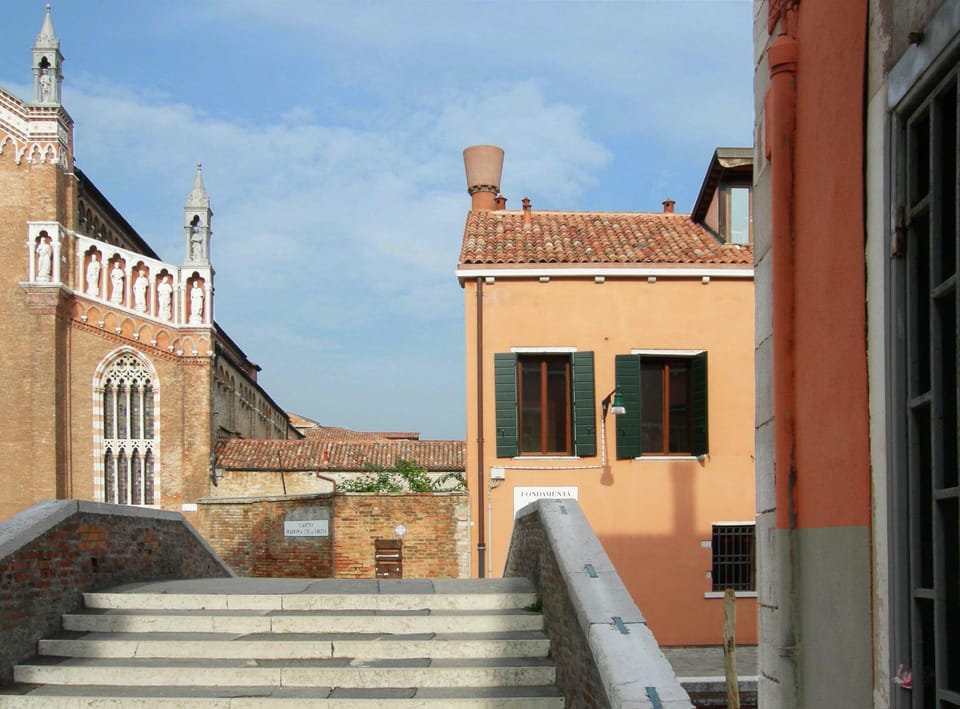 Front aside Madonna dell' Orto gothic Cathedral