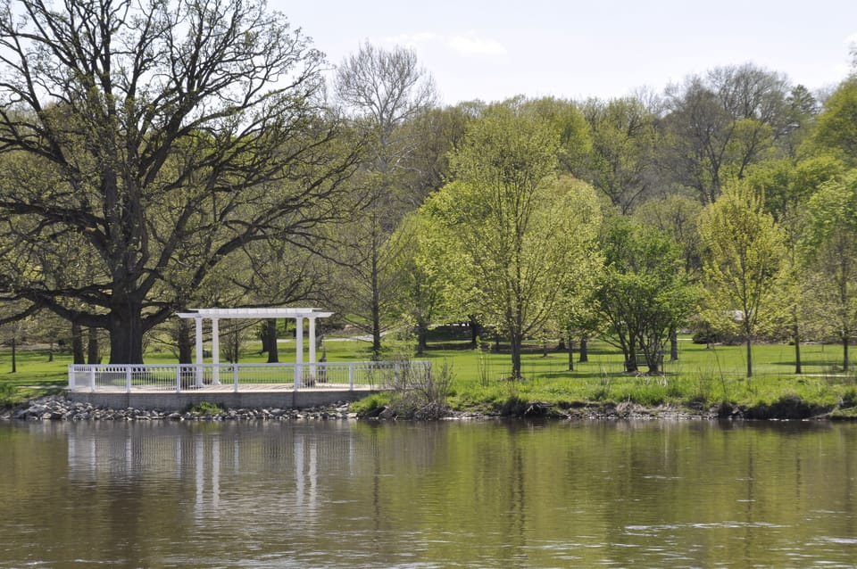 View of the park from the patio as you enjoy your morning cup of coffee
