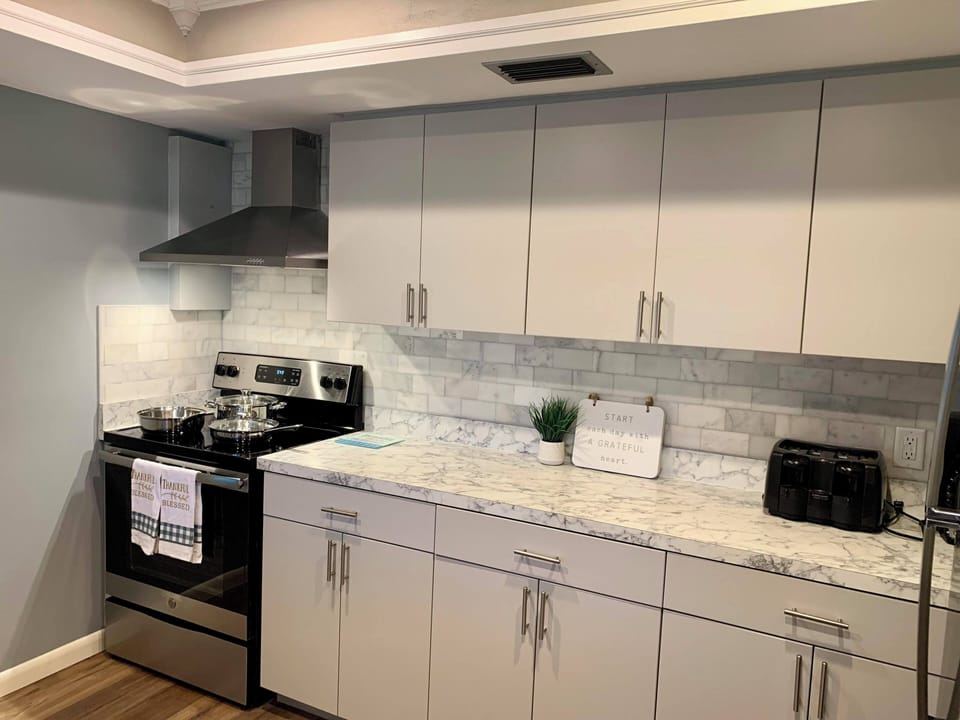 Brand new full-kitchen complete with pocket doors on both sides 