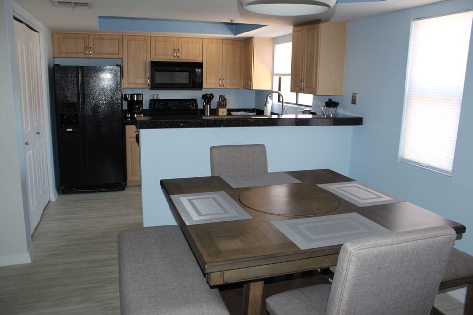 Dining area and kitchen
