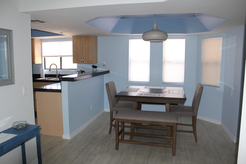Dining area and kitchen