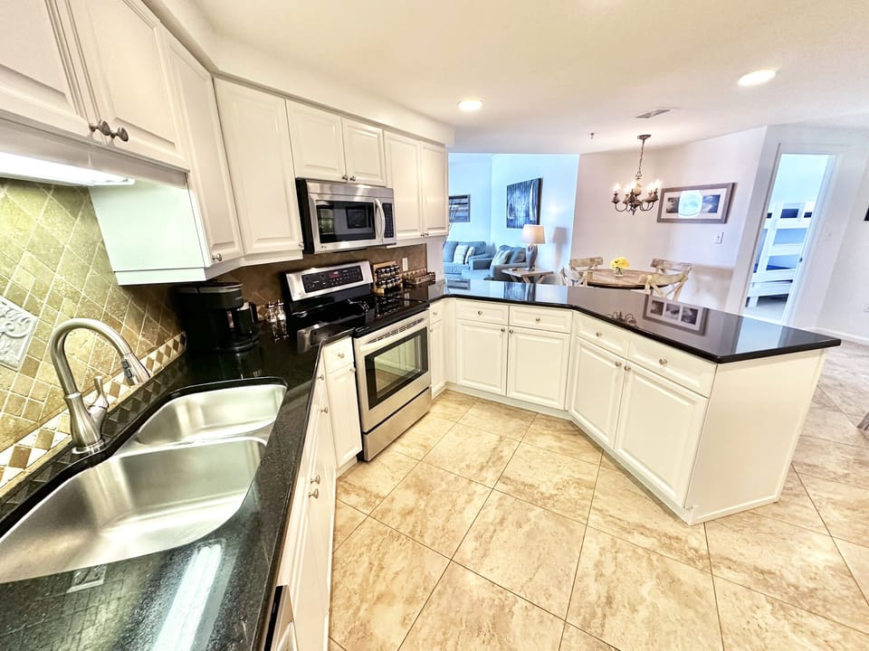 Fully stocked kitchen
