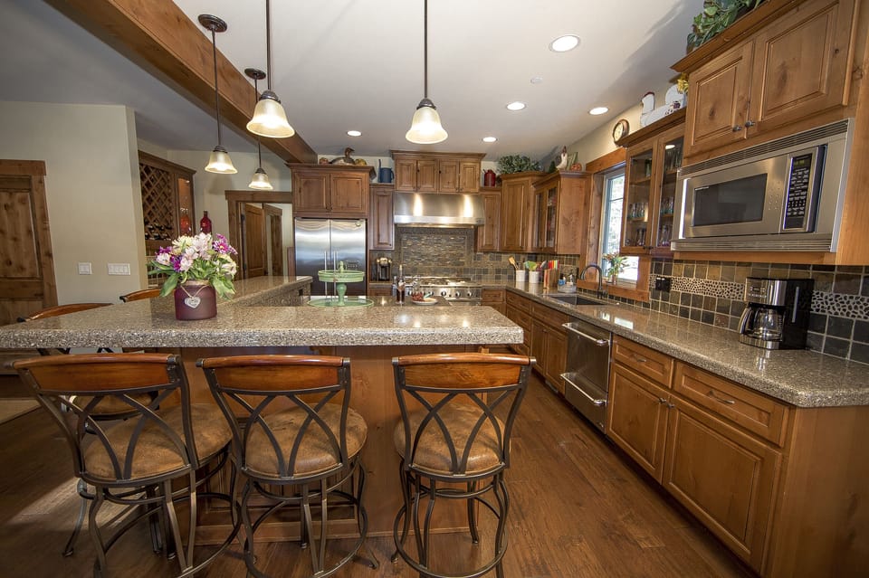 Everyone can assist in meal prep in our roomy, equipped, well laid out kitchen. 