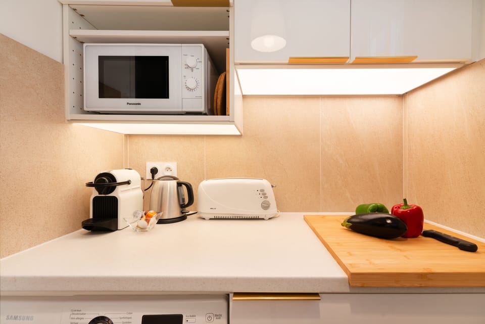 kettle, nespresso machine, toaster