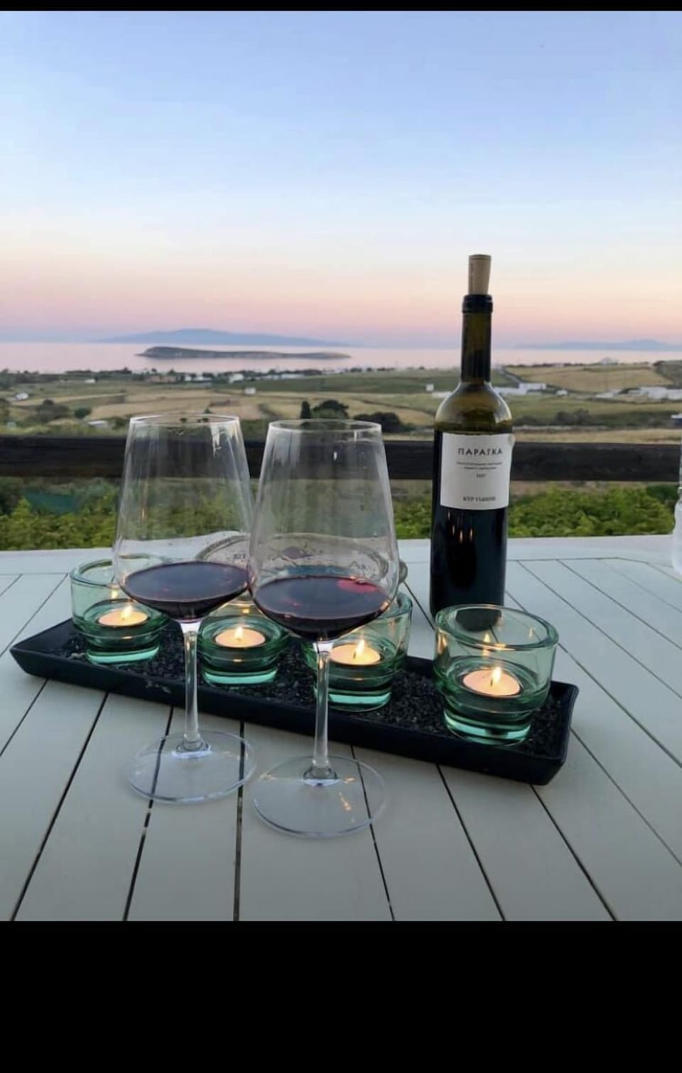 Sunset at the upper terrace