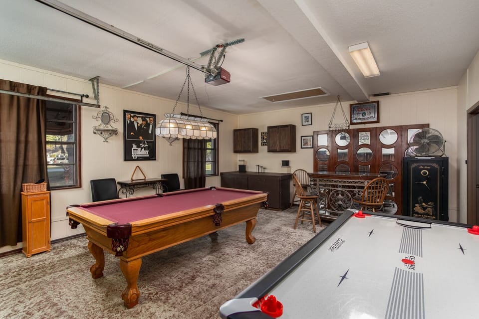 Man Cave Pool, Airr Hockey, and a Bar