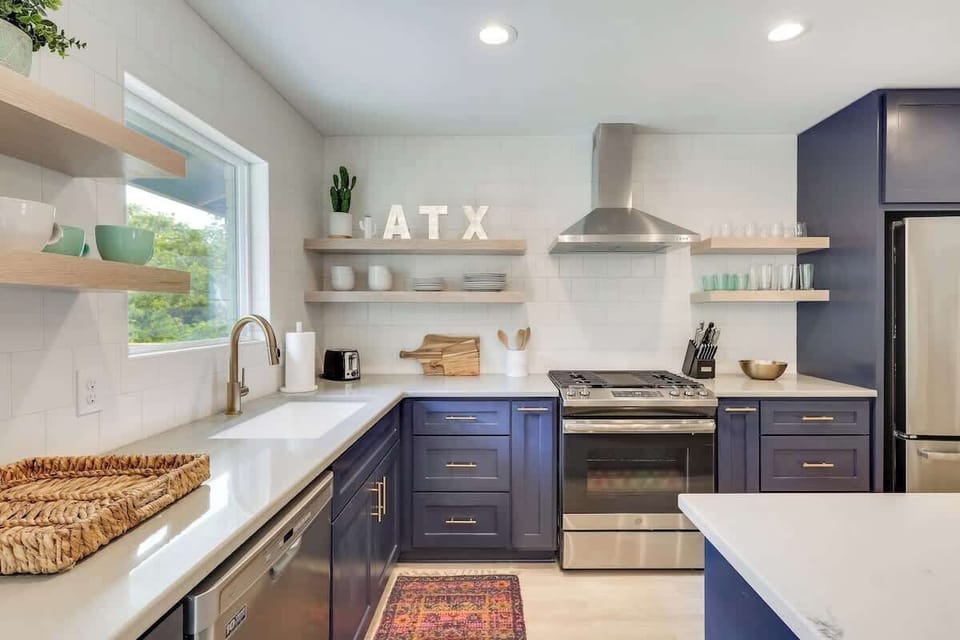 The modern and updated kitchen is a chef's dream!