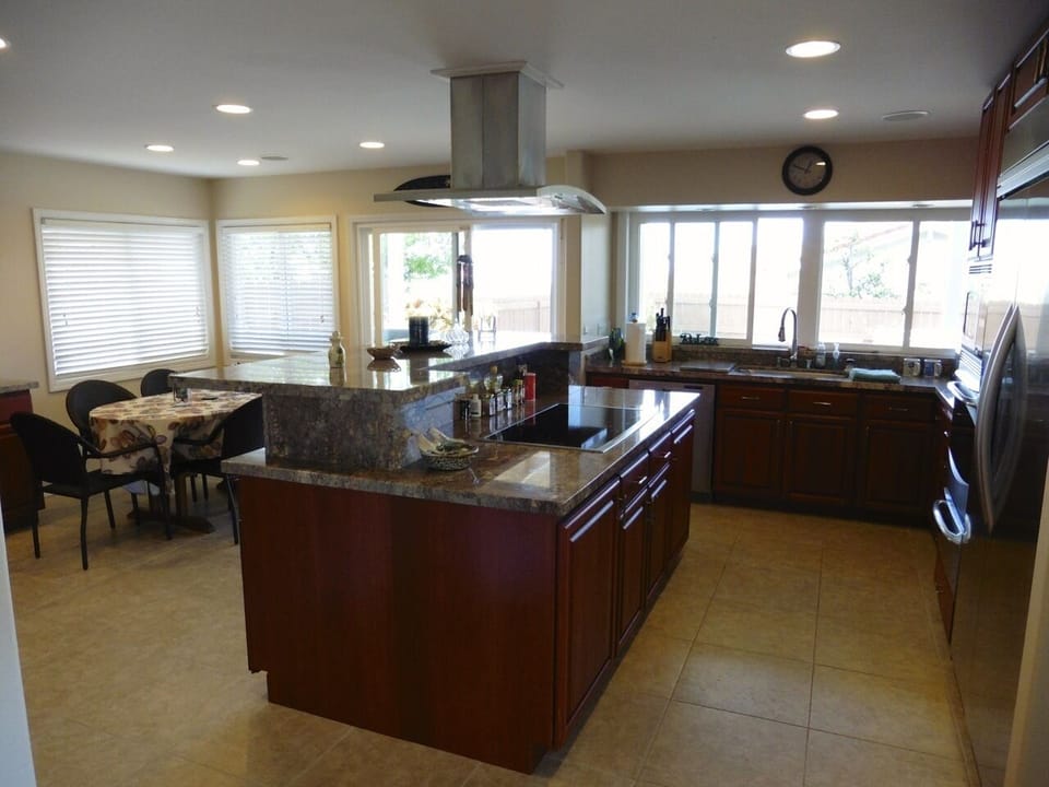 Modern kitchen with granite counter tops