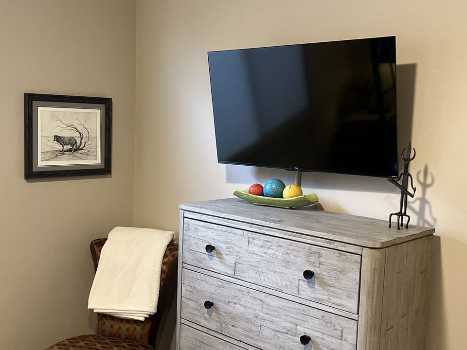 New smart TV in third bedroom for streaming.