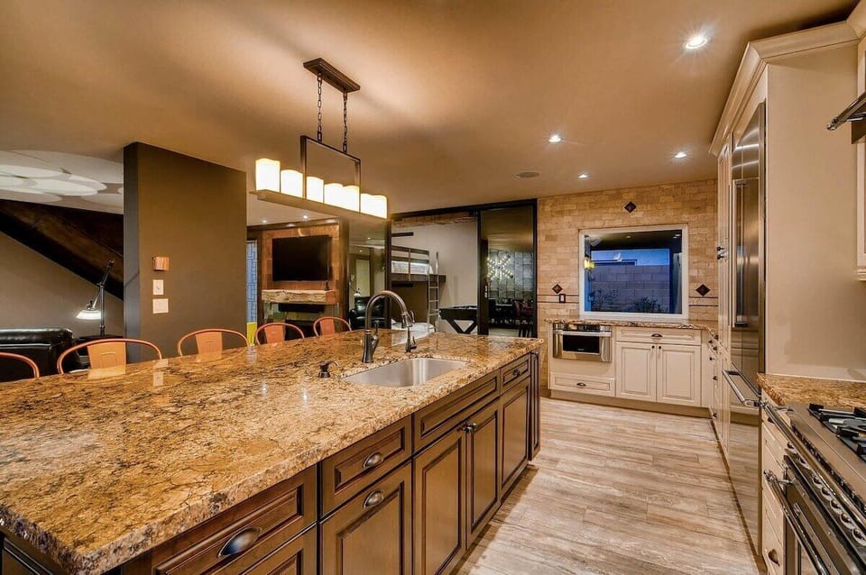 Stunning kitchen with large island