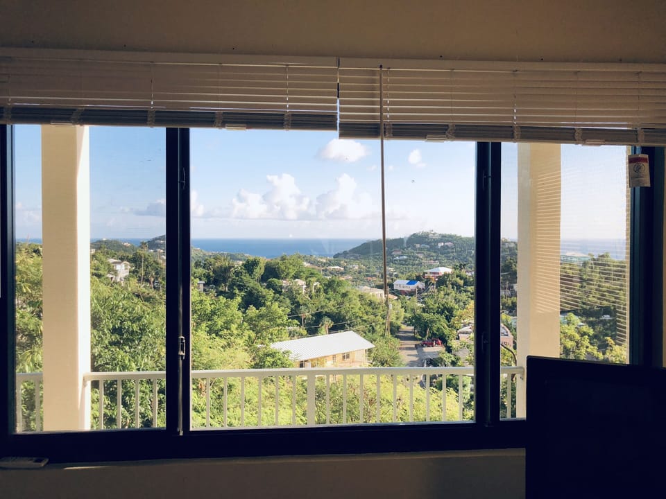 Ocean views to St. Croix from sitting area