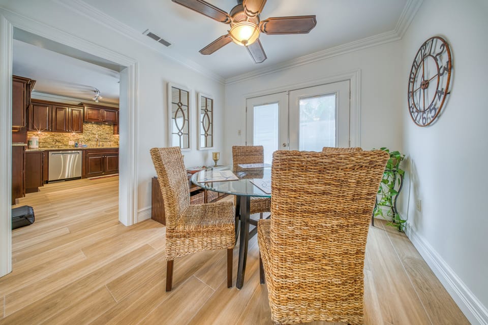 Dining room creates a warm, inviting space for memorable indoor dinners.
