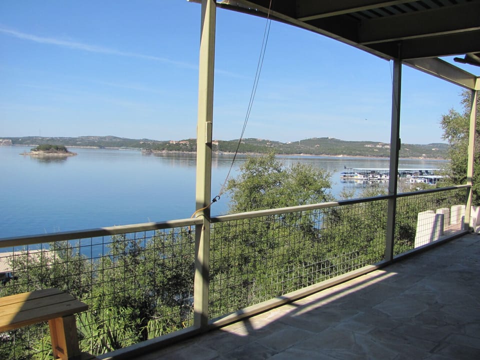 View of the lake from first deck. 